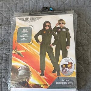 Top Gun Maverick Kids Flight Suit Costume - Olive